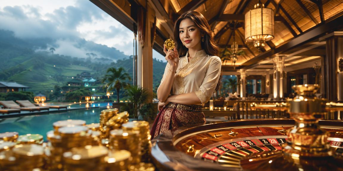 Meja roulette gaya Malaysia dalam suasana kasino langsung yang moden dan bersih